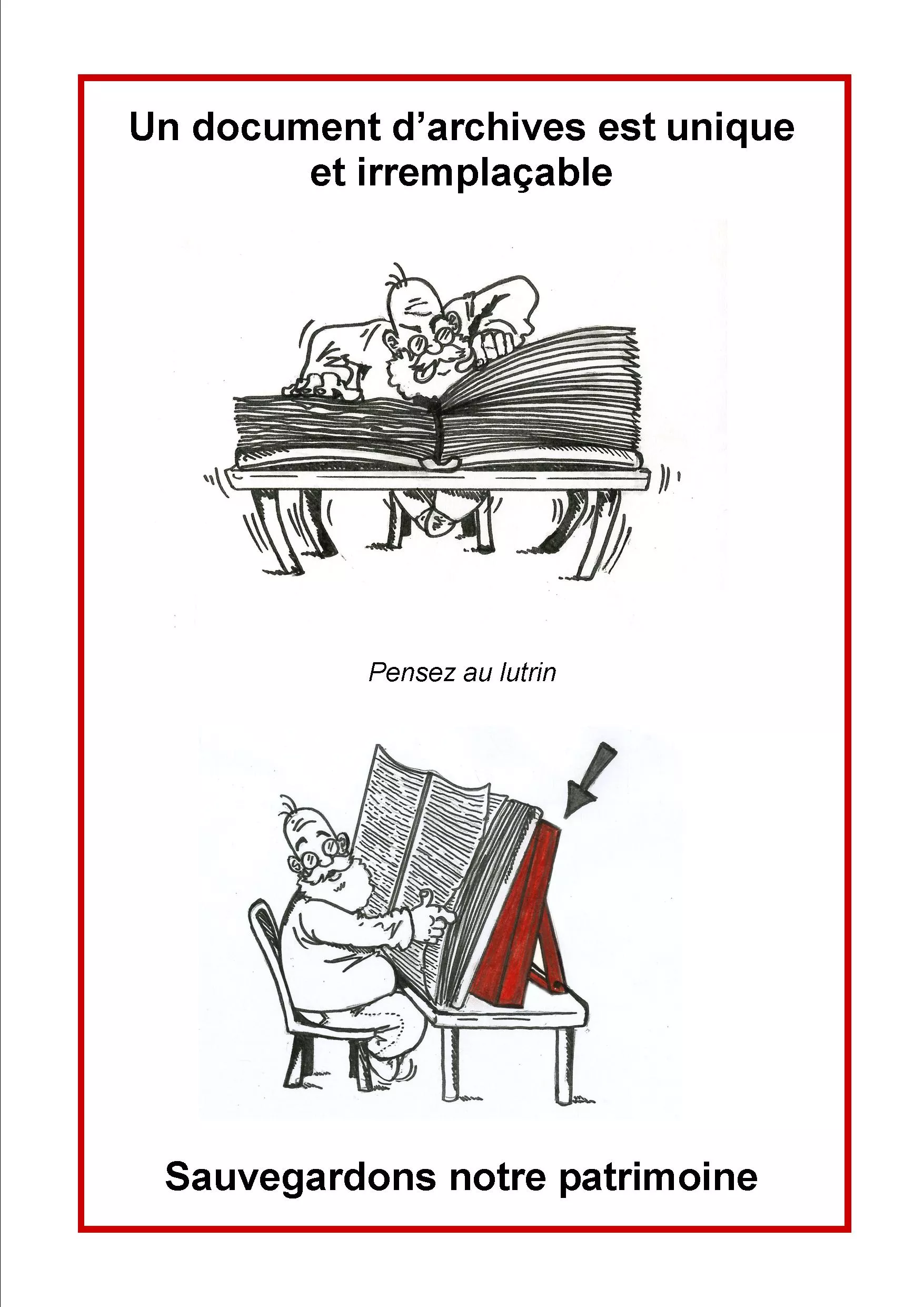 Utiliser un lutrin Dessin du bon geste n°5