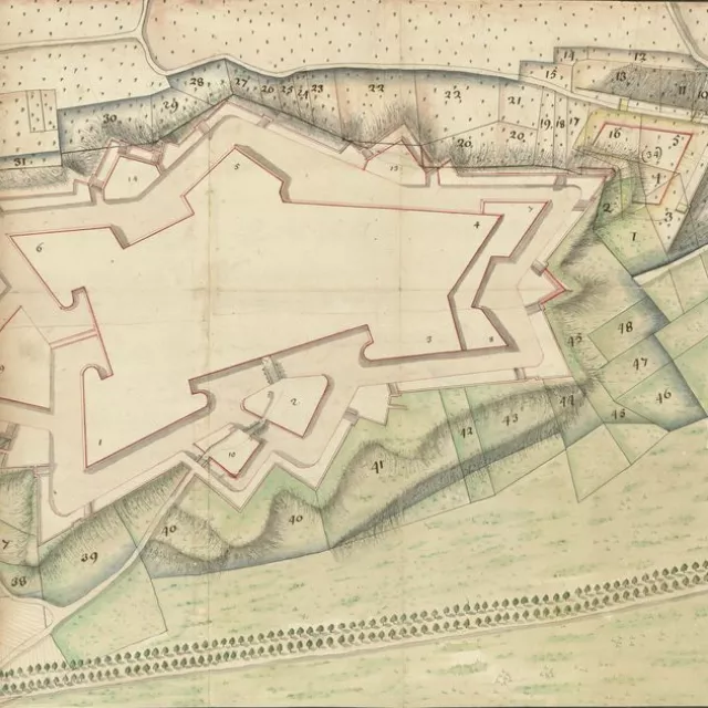 Plan de Fort Barraux coté 2C731 aux Archives départementales de l'Isère