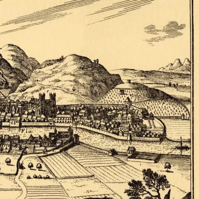 Gravure ancienne représentant la ville de Vienne