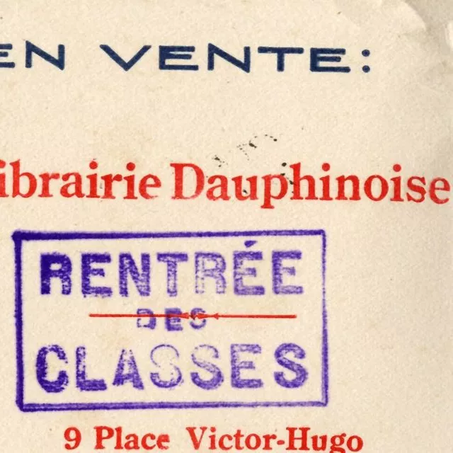 Détail d'une publicité de rentrée de la Librairie dauphinoise