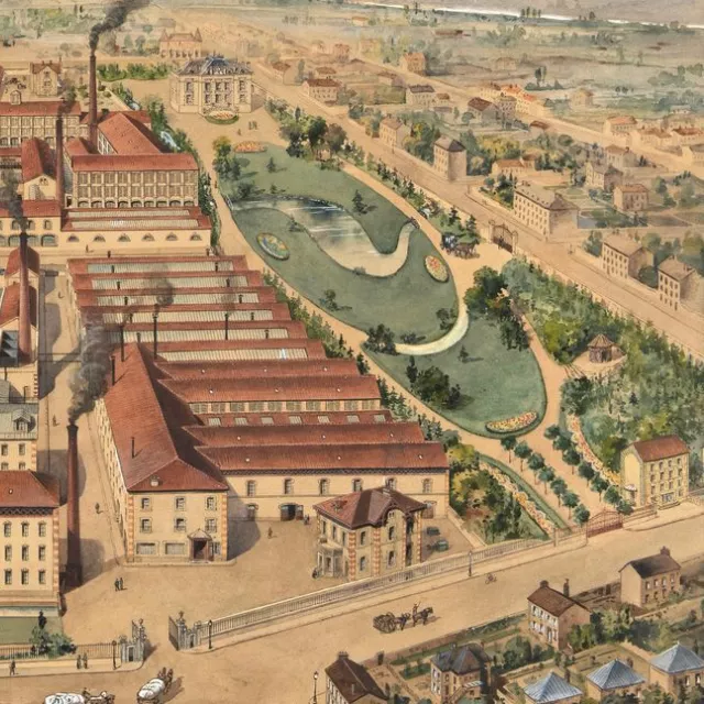 Grenoble, dessin aquarelle 1894-1900, Terray © Collection privéee Colin Dufresne Dessin à léaquarelle de Grenoble autour de 1894-1900 © Collection privéee Colin Dufresne