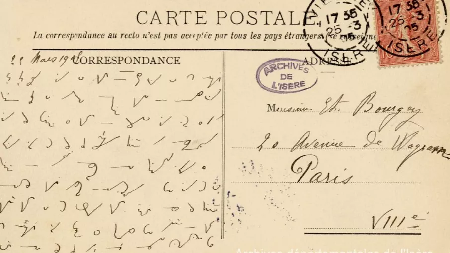 9fi1175_verso verso d'une carte postale cotée 9FI1175 et conservée aux Archives départementales de l'Isère.
