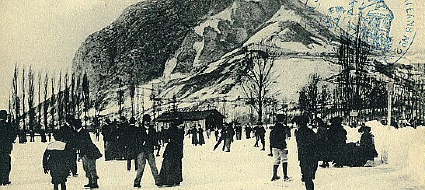 Carte postale, Le patinage à Grenoble, sans date (9FI2324).